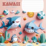 Зошити Школярик Kawaii в клітинку 12 аркушів 30 шт.