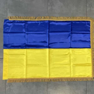 Прапор України атлас із бахромою 140х90 см