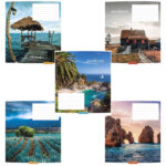 Набір зошитів Школярик Glorious Nature в лінію 96 аркушів 5 шт.