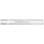 Лінійка 30 см пластик з ручкою