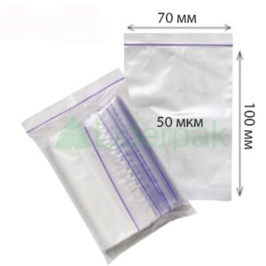 Пакети із замком Zip-Lock 70 × 100